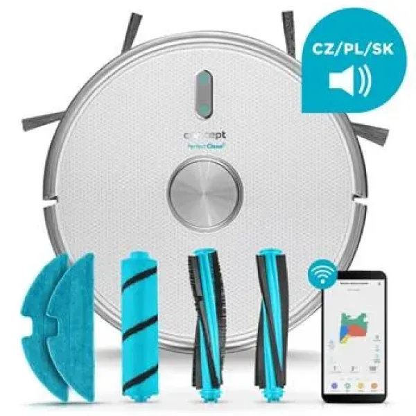 CONCEPT Robotický vysavač s mopem 2 v 1 PERFECT CLEAN Laser VR3125