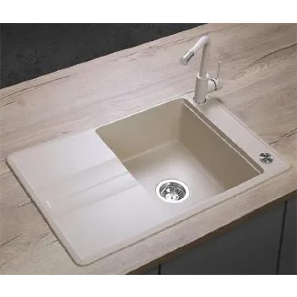 CONCEPT Granitový dřez s odkapem DG10N50be Nobles BÉŽOVÝ
