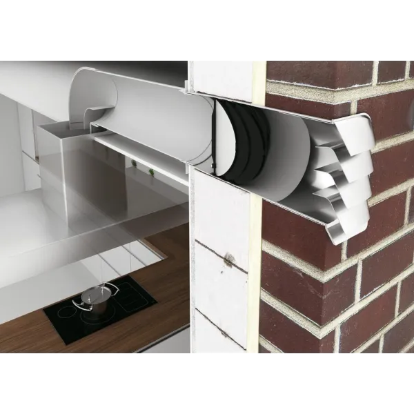 Faber Turbo 150 - stěnové vedení teleskopické s Thermoboxem a nerez mřížkou