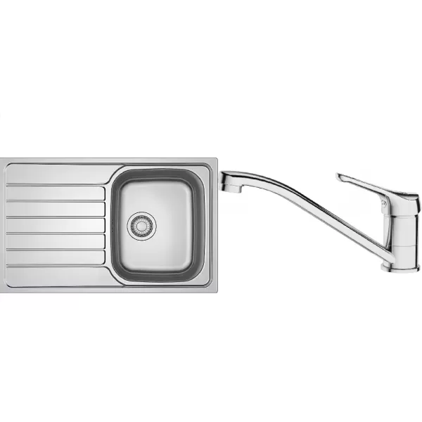 Franke Set N78 (dřez SKN 611-79 + baterie FB 250.031 BASIC NEW Chrom)