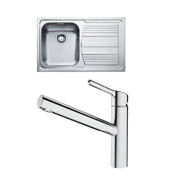 Franke SETN82 (dřez LLX 611/2 + baterie FC 3054.031 ORBIT Chrom)