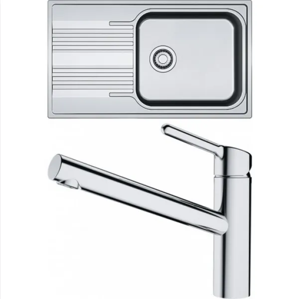 Franke SETN84 (dřez SRX 611-86 LB + baterie FC 3054.031 ORBIT Chrom)