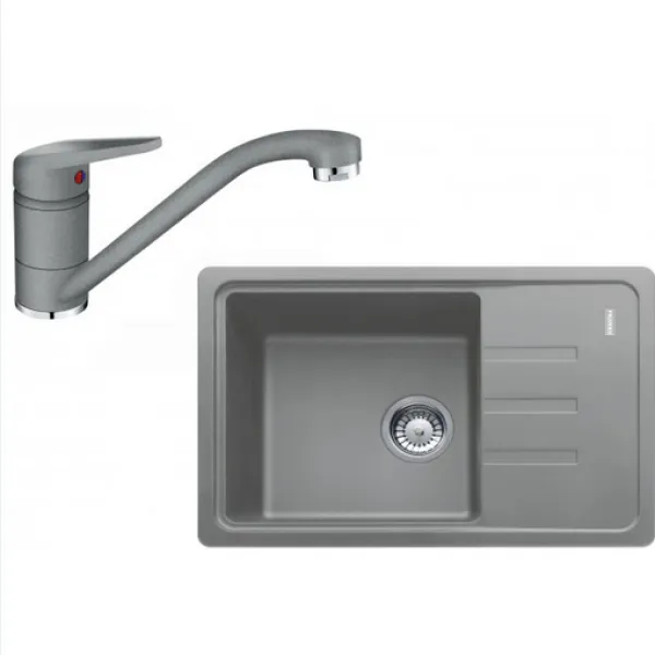 Franke SETG117ŠK (dřez BSG 611-62 Šedý kámen + baterie FC 9541.084 Šedý kámen)