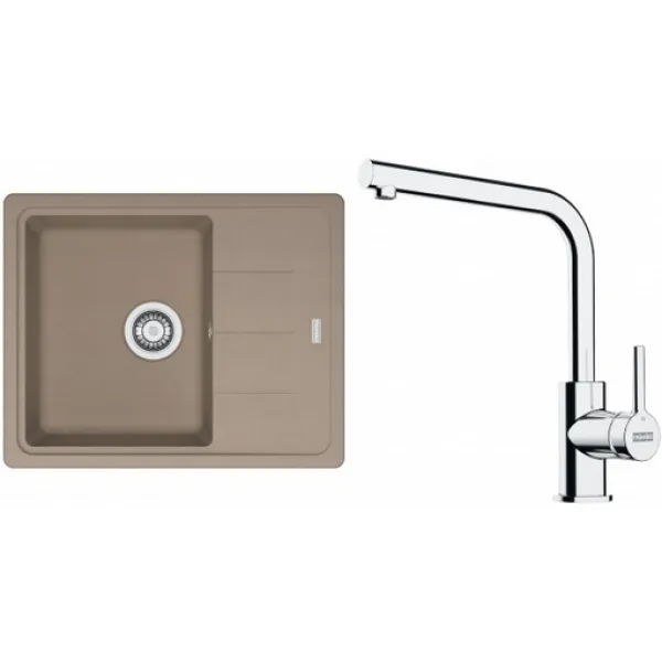 Franke SETG262KA (dřez BFG 611-62 Kašmír + baterie FS 3230.031 LINA SMART Chrom)