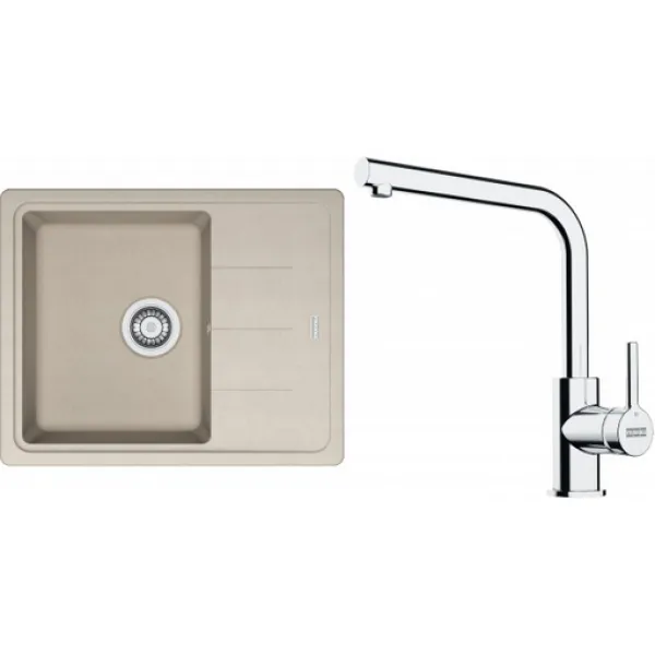 Franke SETG262SA (dřez BFG 611-62 Sahara + baterie FS 3230.031 LINA SMART Chrom)