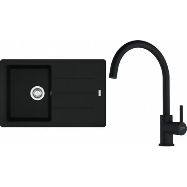 Franke SETG279MČ (dřez BFG 611-78 Matná černá + baterie FC 6018.901 LINA Matná černá)