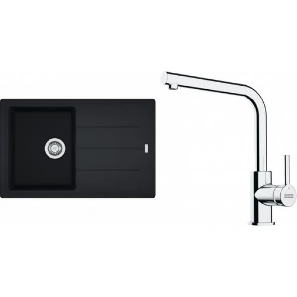 Franke Set G263O (dřez BFG 611-78 Onyx + baterie FS 3230.031 LINA SMART Chrom)