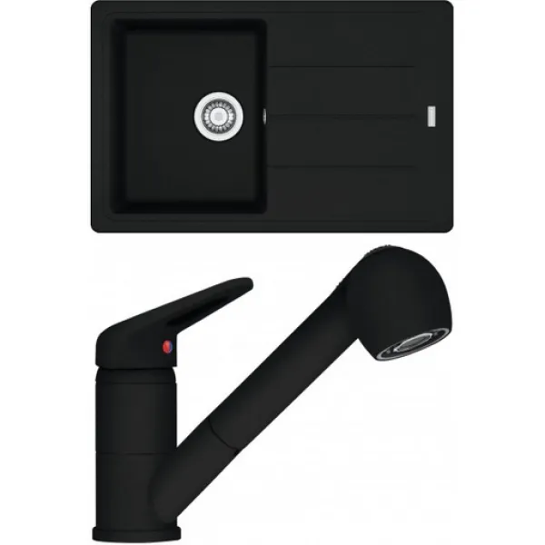 Franke Set G57MČ (dřez BFG 611-78 Matná černá + baterie FC 9547.901 Matná černá)