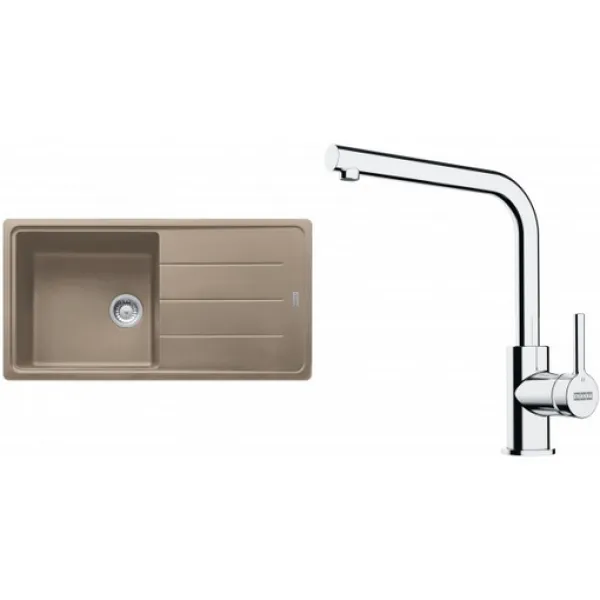 Franke SETG264KA (dřez BFG 611 Kašmír + baterie FS 3230.031 LINA SMART Chrom)