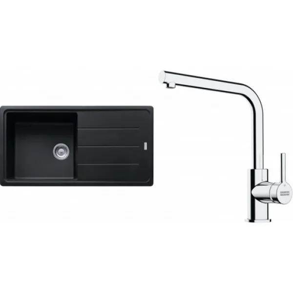 Franke SETG264O (dřez BFG 611 Onyx + baterie FS 3230.031 LINA SMART Chrom)