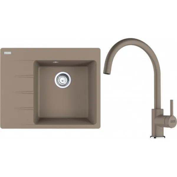 Franke Set G269KA (dřez CNG 611-62 TL/7 Kašmír, pravý + baterie FC 6018.424 LINA Kašmír)