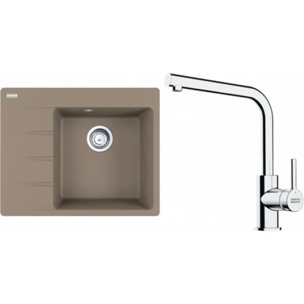 Franke Set G248KA (dřez CNG 611-62 TL/7 Kašmír, pravý + baterie FS 3230.031 LINA SMART Chrom)