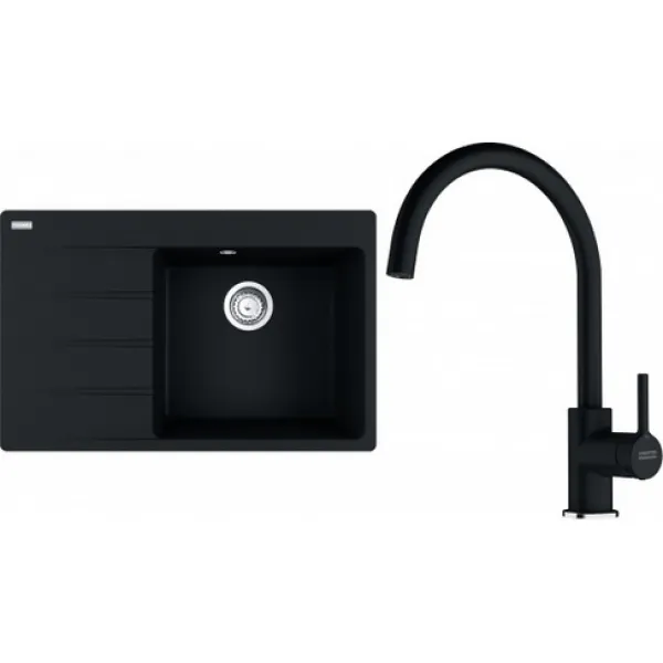 Franke SETG271O (dřez CNG 611-78 TL/7 Onyx, pravý + baterie FC 6018.071 LINA Onyx)