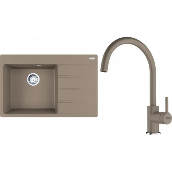 Franke SETG272KA (dřez CNG 611-78 TL/2 Kašmír, levý + baterie FC 6018.424 LINA Kašmír)
