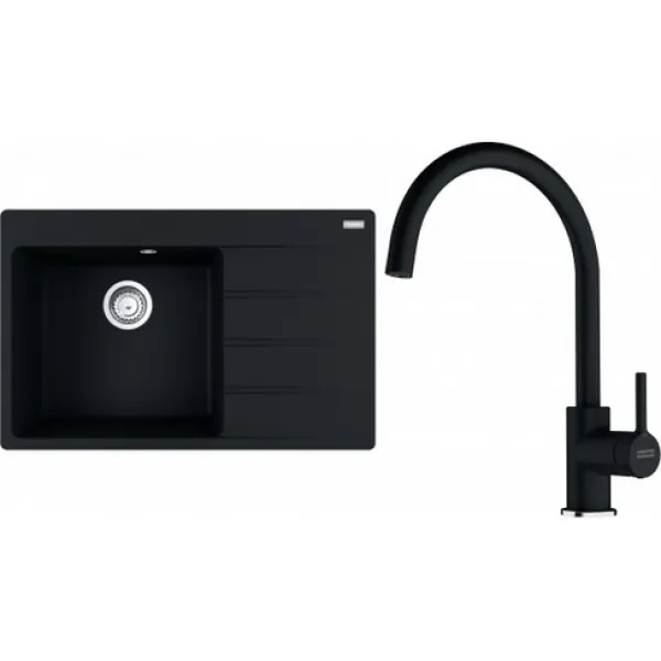 Franke SETG272O (dřez CNG 611-78 TL/2 Onyx, levý + baterie FC 6018.071 LINA Onyx)