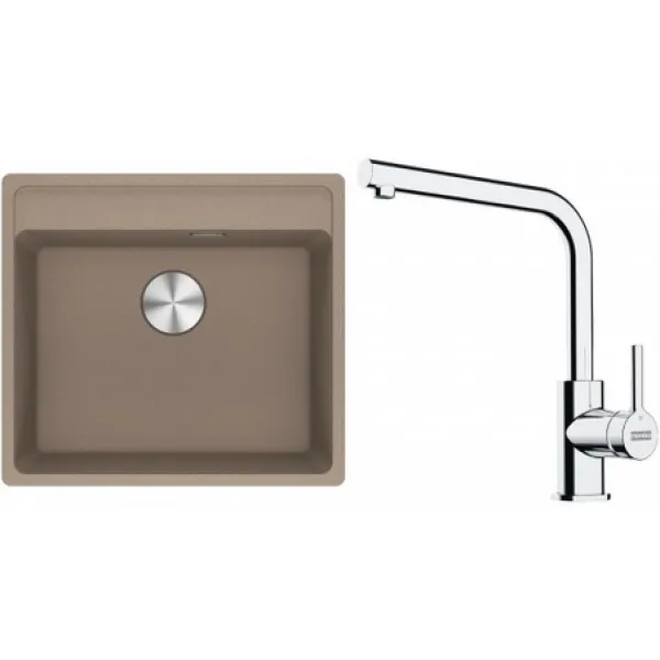 Franke Set G255KA (dřez MRG 610-52 RTL Kašmír + baterie FS 3230.031 LINA SMART Chrom)