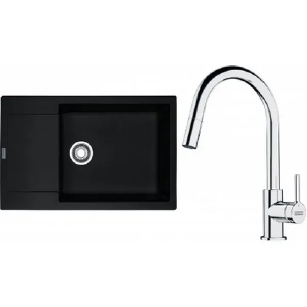 Franke Set G260O (dřez MRG 611-78 BB Onyx + baterie FS 3229.031 LINA NEW Chrom)