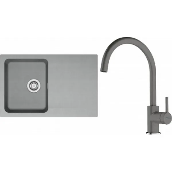 Franke Set T119Š (dřez OID 611-78 Šedá + baterie FC 6018.084 LINA Šedý kámen)