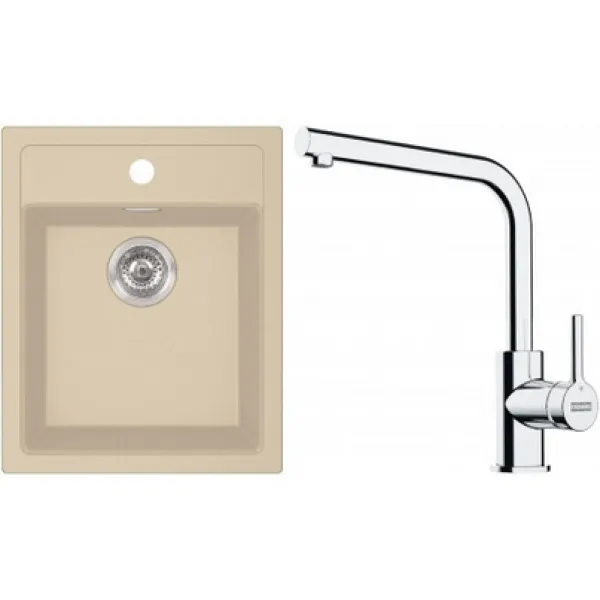 Franke Set T113BE (dřez SID 610-40 Béžová + baterie FS 3230.031 LINA SMART Chrom)