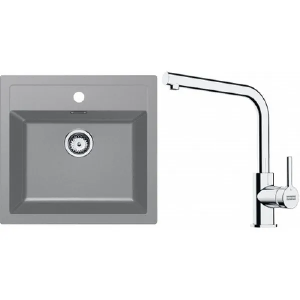 Franke Set T114Š (dřez SID 610 Šedá + baterie FS 3230.031 LINA SMART Chrom)
