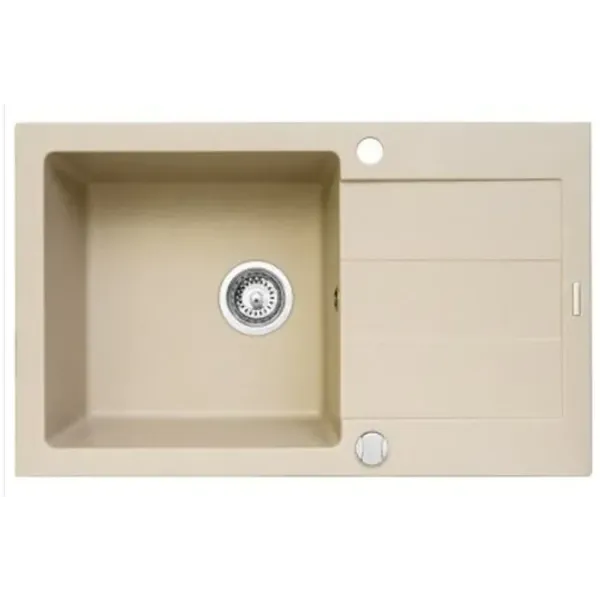 SPARTA PLUS LUX (78X48) 1B 1D BEIGE včetne dřevené krájecí desky a lankového ovládání