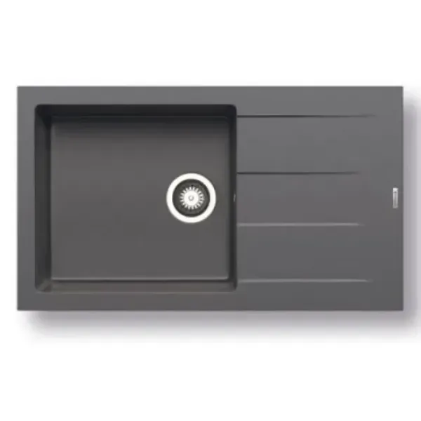 SPARTA PLUS LUX (78X48) 1B 1D IRON GREY včetne dřevené krájecí desky a lankového ovládání