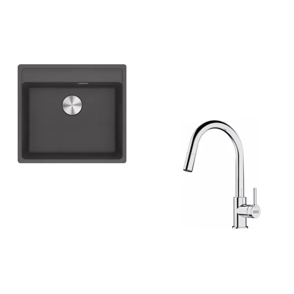 Franke SETG254ŠB (MRG 610-52 RTL šedá břidlice+FS 3229.031)