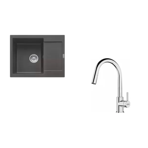 Franke SETG256ŠB (MRG 611-62 šedá břidlice+FS 3229.031)