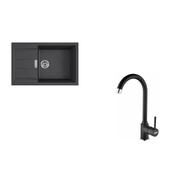 Franke SETT90Č (S2D 611-78 XL černá+FP 9000.071 POLA)