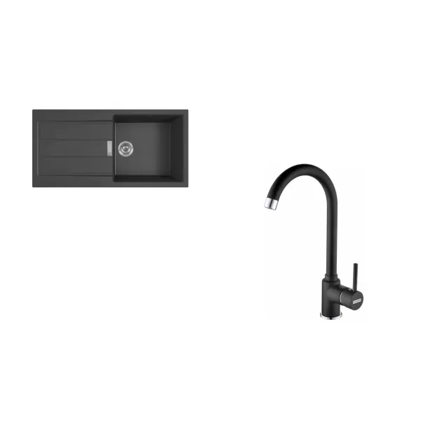 Franke SETT78Č (S2D 611-100 černá+FP 9000.071 POLA)