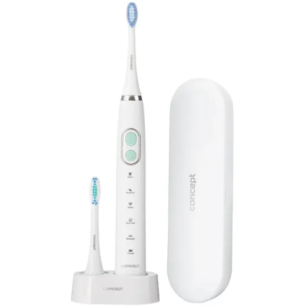 CONCEPT Sonický zubní kartáček s cestovním pouzdrem PERFECT SMILE, white ZK4010